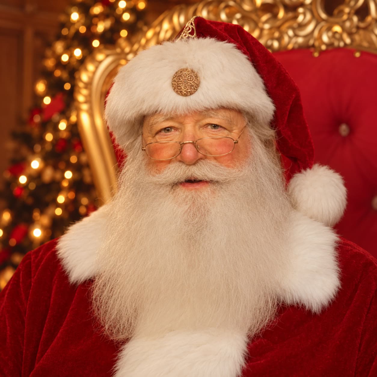 Santa waiting to welcome you to his cosy workshop